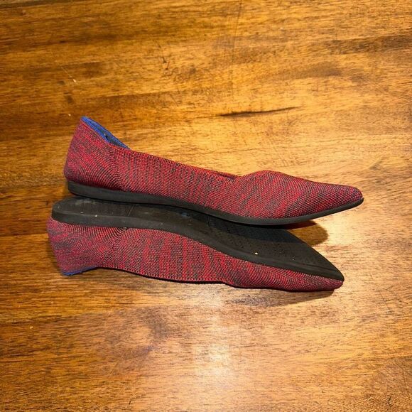 Rothy's The Point Cabernet Herringbone Flat Shoes - Picture 4 of 7